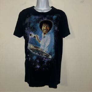 Bob Ross Black Graphic T-Shirt